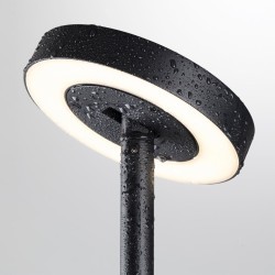 Odeon Light DISC 7189/6GL Ландшафтный уличный светильник с поворотным плафоном из черного матового металла, возможность установки на колышек в землю, IP65 LED 6Вт 3000K CRI80 110° 220В