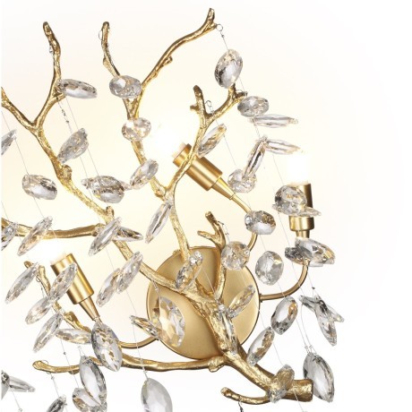 4969/3W HALL ODL24 521 античн.бронза/алюмин./хрусталь Бра G9 3*40W DELICA