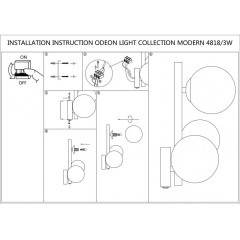 Бра с выключателем Tovi 4818/3W