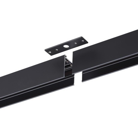 135301 Черный 3м шинопровод накладной/подвесной (в комплекте торцевые заглушки 2шт, крышка и соединит. планка) Novotech VECTOR