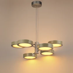 5451/99LA Odeon Light RIVIERA подвесная люстра, зеленый керамический декор, LED 99 Вт, CCT 2000/3000/4000 К, 4100 Лм, CRI≥80, IP20, 220 В