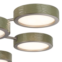5451/99LA Odeon Light RIVIERA подвесная люстра, зеленый керамический декор, LED 99 Вт, CCT 2000/3000/4000 К, 4100 Лм, CRI≥80, IP20, 220 В