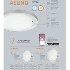 Настенно-потолочный светильник Sonex 3031/DL ASUNO IP43 светодиодный LED 48W