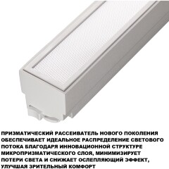 Novotech ITER 359785 Белый линейный однофазный двухжильный трековый светильник, 20см, с CCT переключением цветовой температуры, LED 12Вт 697Лм CRI≥90 108° 2700-3200-4000К IP20 220V