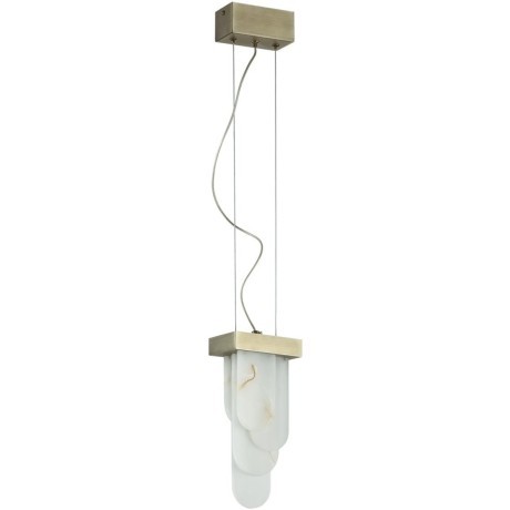 5437/12L HIGHTECH ODL_EX25 101 бронзовый брашинг/металл/смола под алебастр/акрил Подвес LED 12W 3000K 1489Лм FOROS