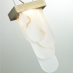 5437/12L HIGHTECH ODL_EX25 101 бронзовый брашинг/металл/смола под алебастр/акрил Подвес LED 12W 3000K 1489Лм FOROS