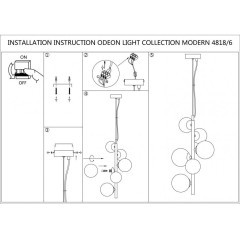 Подвесной светильник Odeon Light 4818/6 TOVI под лампы 6xG9 6*40W