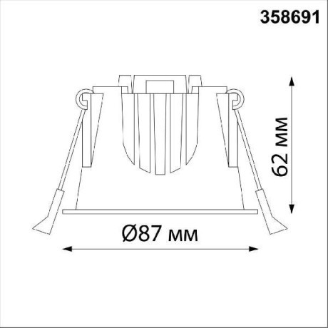 Встраиваемый светильник Novotech 358691 KNOF светодиодный LED 10W