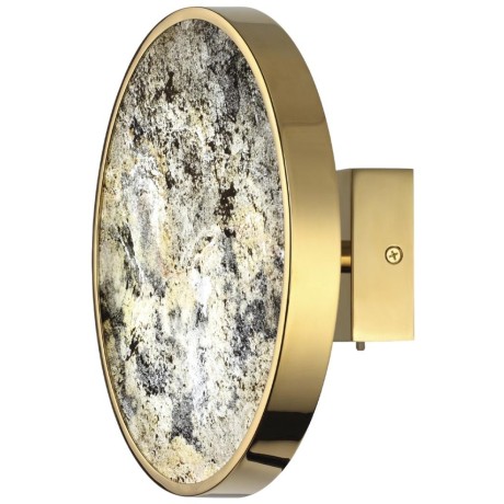 5079/15WL L-VISION ODL24 зол./серо-бежевый/металл/натур.камень/акрил Настенн.светильн. с переключ.цветов.темпер. LED 15W 3000К/4000K/6000K BERGI