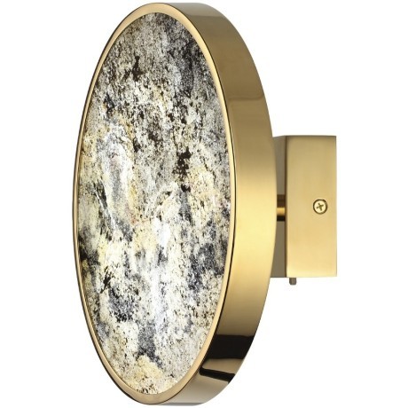 5079/15WL L-VISION ODL24 зол./серо-бежевый/металл/натур.камень/акрил Настенн.светильн. с переключ.цветов.темпер. LED 15W 3000К/4000K/6000K BERGI