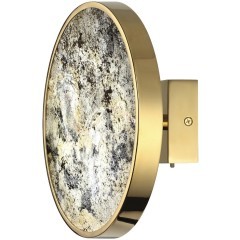 5079/15WL L-VISION ODL24 зол./серо-бежевый/металл/натур.камень/акрил Настенн.светильн. с переключ.цветов.темпер. LED 15W 3000К/4000K/6000K BERGI