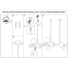 Люстра подвесная Odeon Light 4818/7 TOVI под лампы 7xG9 7*40W