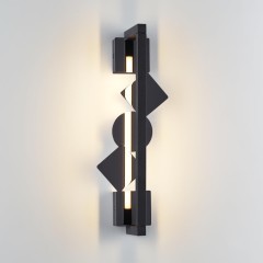 6690/7WL HIGHTECH ODL_EX24 017 Настенный светильник черный/черн полиров/металл/акрил поворотный на 360° IP20 LED 7W 184Лм 3000K GEOS