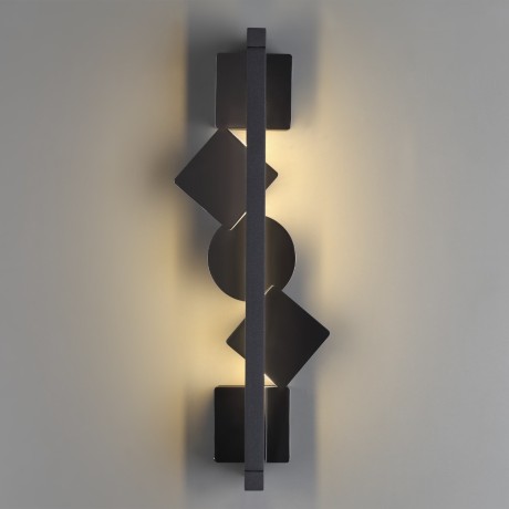 6690/7WL HIGHTECH ODL_EX24 017 Настенный светильник черный/черн полиров/металл/акрил поворотный на 360° IP20 LED 7W 184Лм 3000K GEOS