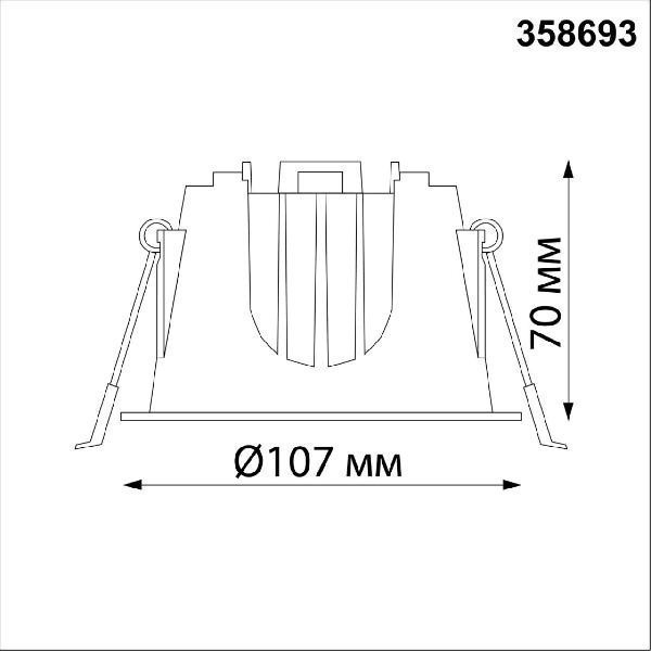 Встраиваемый светильник Novotech 358693 KNOF светодиодный LED 20W