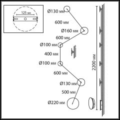 7115/36WL Настенный светильник Odeon Light HIGHTECH IP20 LED 36W Ra90 1620Лм 3000K 220-240V GALAXY (ВМЕСТО 4211/51WL)