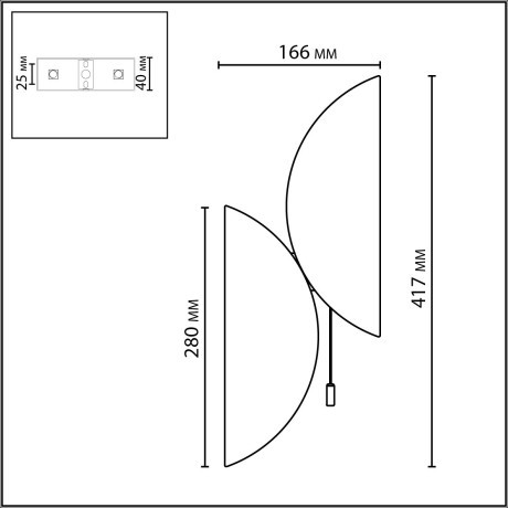 Настенный светильник IP20 LED G9 5W 220-240V SILK 7067/2W