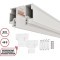 135327 Магнитный белый шинопровод 3м с универсальным креплением тканевых и ПВХ натяжных потолков Novotech CLAMP Lumfer