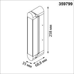 Novotech ITER 359799 Черный накладной линейный светильник длиной 26см, с поворотными плафоном и CCT переключением цветовой температуры LED 12Вт 770Лм 110° CRI≥90 2700-3200-4000К IP20 220V