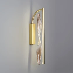 5468/4WL Odeon Light Exclusive SPIRA настенный светильник LED 4 Вт, 3500 К, сатинированная латунь, коричневый градиент, IP20, 220 В