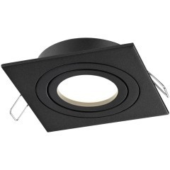 371020 Черный встраиваемый квадратный светильник с поворотным плафоном под лампу GU10 50W 220-240V IP20 Novotech MORUS