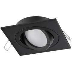 371020 Черный встраиваемый квадратный светильник с поворотным плафоном под лампу GU10 50W 220-240V IP20 Novotech MORUS