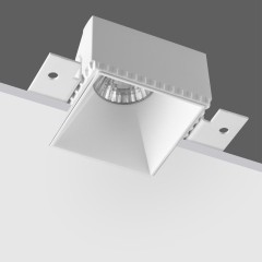 370997 Белый встраиваемый безрамочный квадратный спот для ГКЛ потолков (с механизмом Click Clack) лампа GU10 Novotech NIMBUS WIR