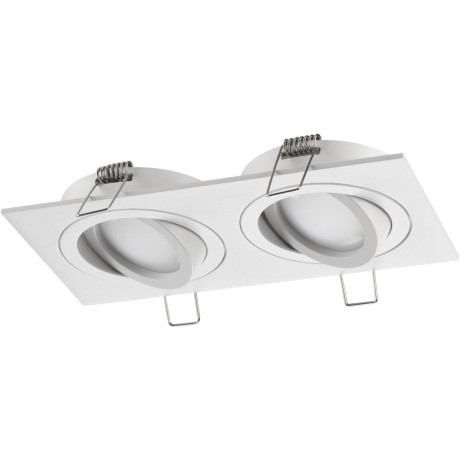 371021 Белый двойной встраиваемый светильник с поворотным плафоном под лампы GU10 2x50W 220-240V IP20 Novotech MORUS