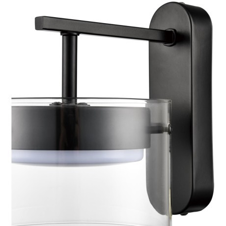 8232/1W COMFI черный/прозрачный, металл/стекло Бра LED GX70 1*10W 220V NATALINA