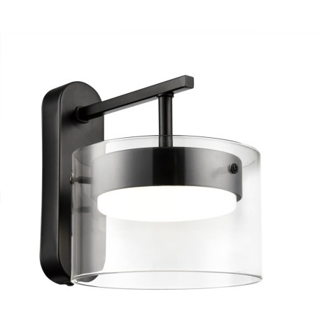 8232/1W COMFI черный/прозрачный, металл/стекло Бра LED GX70 1*10W 220V NATALINA