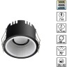Novotech CLARTE 359874 Черный круглый встраиваемый светильник диаметром 80мм, с CCT переключателем цветовой температуры LED 7Вт 360Лм CRI≥90 70° 3000-4000-6000К IP20 220V (коэффициент пульсации<1%)