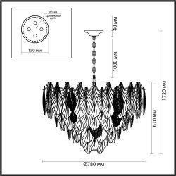 Люстра ODEON LIGHT LACE 5052/21