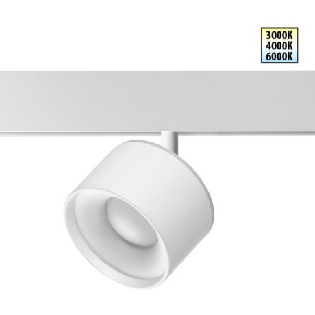 358979 Трековый светодиодный светильник с переключением цветности Novotech Flum CRI90+ 3000;4000;6000К 1100Лм 120° 12W вниз + 3W вверх