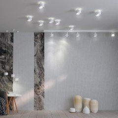 358979 Трековый светодиодный светильник с переключением цветности Novotech Flum CRI90+ 3000;4000;6000К 1100Лм 120° 12W вниз + 3W вверх