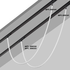 359332 Трековый светодиодный неон 1м Novotech Flum CRI90+ 3000К 1360Лм 360° 14W