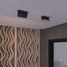 Novotech EOS 359759 Черный накладной поворотный светодиодный светильник книжка шириной 10см, глазковые светодиоды, CCT перекл. цветовой температуры на драйвере, LED 6Вт 289Лм CRI90 26° 2700;3200;4000К IP20 220В, коэф. пультсации < 1%