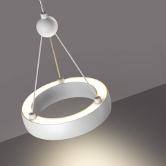 Светильник подвесной светодиодный, длина провода 2м LED 12W вниз 5W вверх 1360Лм 3000K Odeon Light TURN 359395