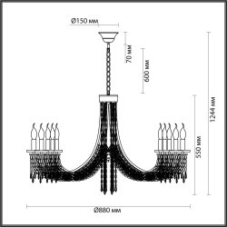 Люстра ODEON LIGHT CAPEL 5063/10