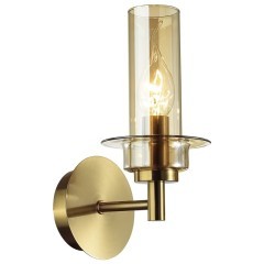 6554/1W CLASSI LN24 бронза/коньячный/металл/стекло Бра E14 1*40W 220V MADONNA