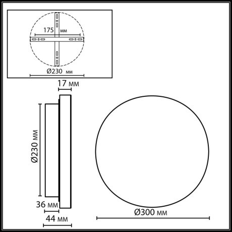 Настенный светильник IP20 LED 15W 435Лм 3000K CRI90 CORK7073/15WL