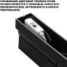 Novotech EOS 359766 Черный накладной поворотный светодиодный светильник книжка, шириной 20см, с матовым белым рассеивателем, CCT перекл. цветовой температуры на драйвере, LED 12Вт 653Лм CRI90 120° 2700;3200;4000К IP20 220В, коэф. пультсации < 1%