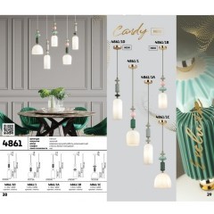 Подвесной светильник с 1 плафоном Odeon Light 4861/1B CANDY под лампу 1xE14 1*40W