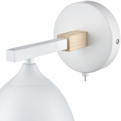 8095/1W MODERNI LN25 белый/белый металл, дерево/металл Бра Е27 1*60W 220V COLANGE