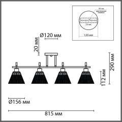 Потолочный светильник E14 Lumion VIVIAN 8188/4C