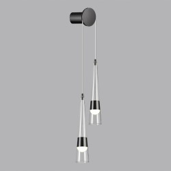 5044/24WL L-VISION ODL24 301 глянц.темн.хром/прозрачный/металл/стекло Бра LED 24W 3000K 2536Лм LUMP
