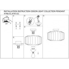 Настенно-потолочный светильник Odeon Light 4747/1C BINGA под лампу 1xE27 1*60W
