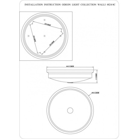 Настенно-потолочный светильник Odeon Light 4824/4C MARSEI под лампы 4xE14 4*40W