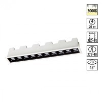 Встраиваемый светильник Novotech 357622 ANTEY светодиодный 10xLED 20W