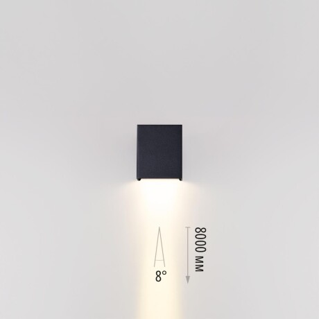 Odeon Light ARROW 7188/5WL Специальный уличный фасадный светильник для зданий с узким лучом света высотой 8 метров (конусовидная TIR линза и диоды COB EPISTAR) черный матовый металл IP65 5Вт 3000K 8° 440Лм 220V -40°...+50°