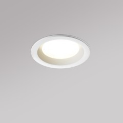 359842 Белый круглый светодиодный светильник с перекл. цв. температуры 10W 1100Лм 2700;3200;4000К 120° UGR16 CRI93 IP44 Novotech FLUO